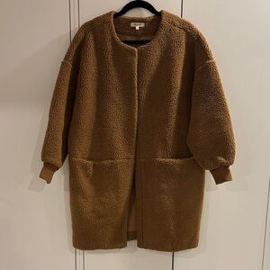 Madewell Dark Camel Teddy Jacket size S